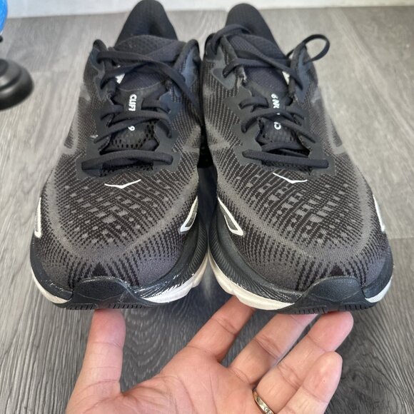 Hoka One One Mens Clifton 9 1127895 BWHT Black Running Shoes Sneakers Size 12 D main image 7